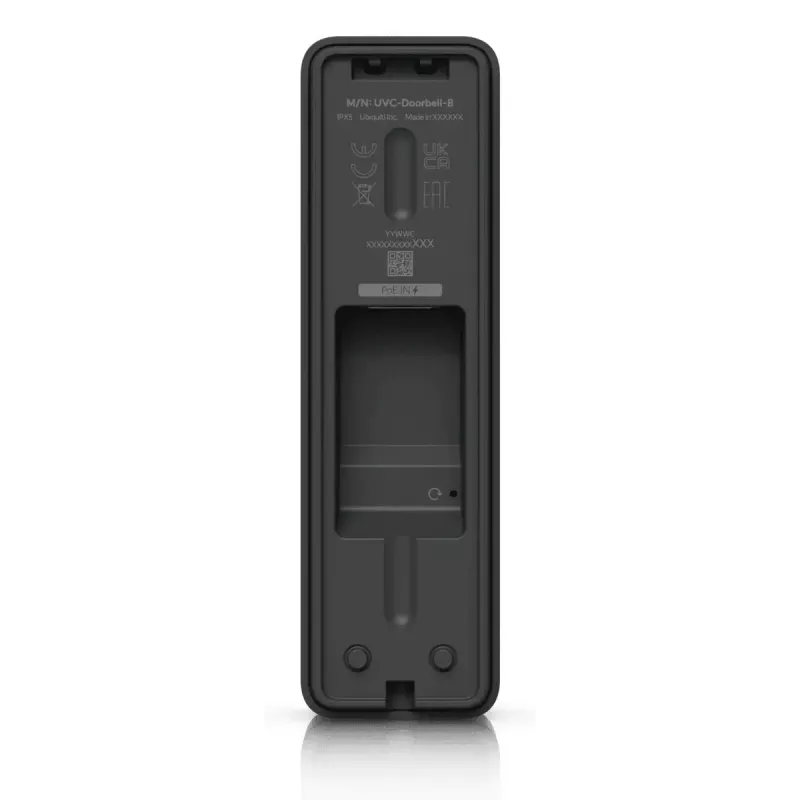 Campainha UBIQUITI Doorbell Lite preto – videocampainha com fios PoE, 5 MP, 2560×1920, IPX5, caixa em metal e policarbonato