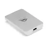 Caixa para SSD OWC Envoy Pro Elektron M.2 prateado, USB-C 10 Gbit/s, suporta 1 SSD M.2 (480 GB instalado)