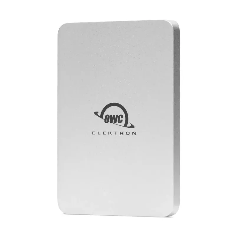 Caixa para SSD OWC Envoy Pro Elektron M.2 prateado, USB-C 10 Gbit/s, suporta 1 SSD M.2 (480 GB instalado)