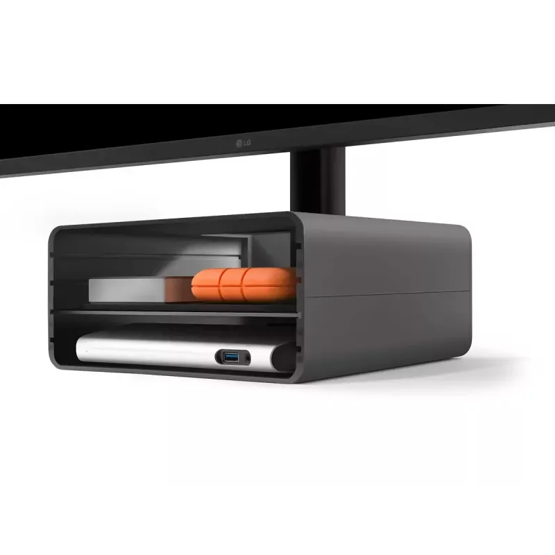 Suporte de secretária Twelve South HiRise Pro preto Wood Freestanding