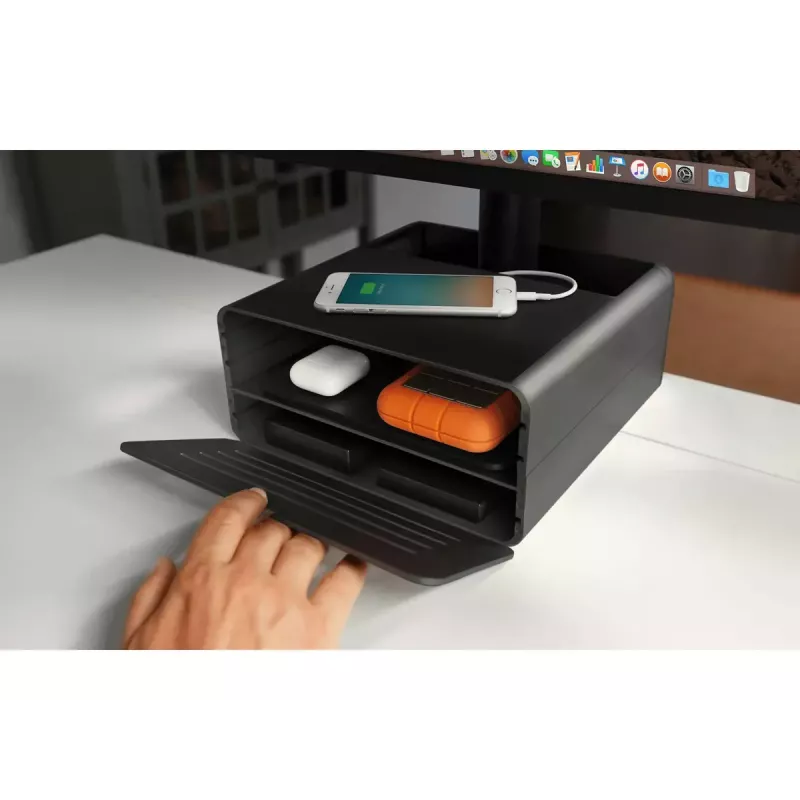 Suporte de secretária Twelve South HiRise Pro preto Wood Freestanding