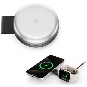 Twelve South ButterFly 2-in-1 smartphone smartwatch preto Silver USB carregamento sem fios