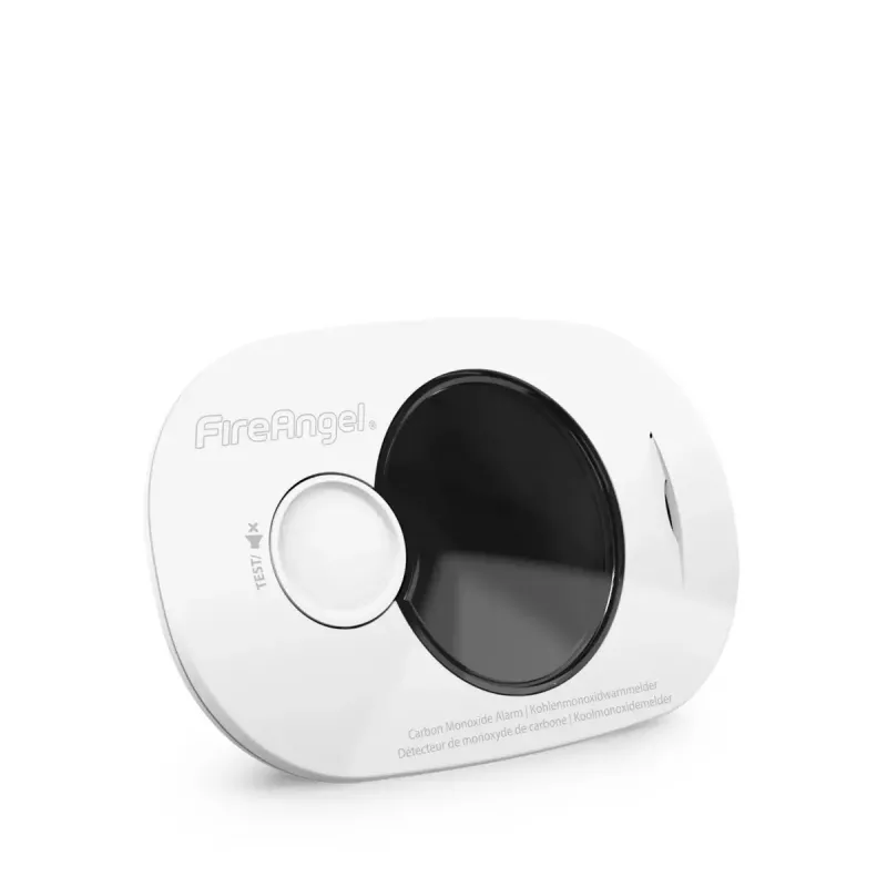 Detetor de gás FireAngel FA3322-EUX10 — monóxido de carbono (CO) eletroquímico, LCD, pilha 3 V, caixa em ABS
