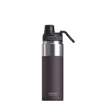Garrafa térmica asobu Alpine Flask Hiking 530 ml aço inoxidável bordô, 235 mm de altura, 7,6 cm de diâmetro
