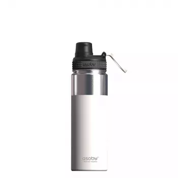 Asobu Alpine Flask 530 ml aço inoxidável branco caminhada