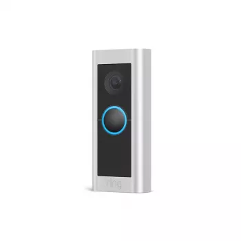 Campainha de vídeo RING Video Doorbell Pro 2 Hardwired — Nickel Satin Steel, com fios, WLAN, campo de visão 150°×150°, 16–24 V AC