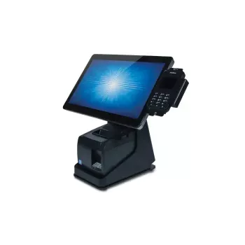 Suporte POS Elo Touch Solutions Wallaby preto de secretária compatível com 10-15 polegadas