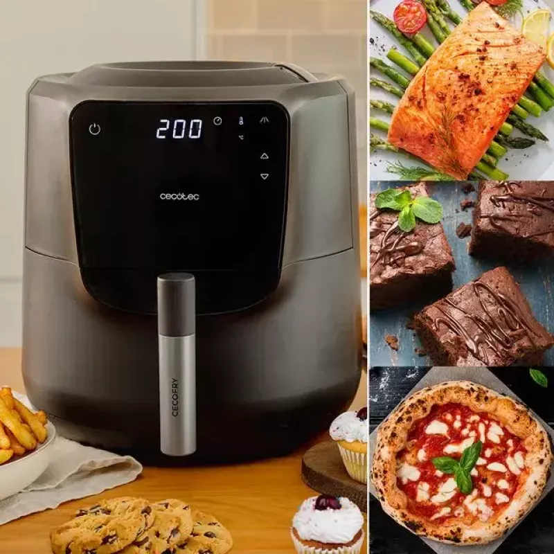 Fritadeira sem gordura Cecotec 03300 5,5 L 1550 W preta