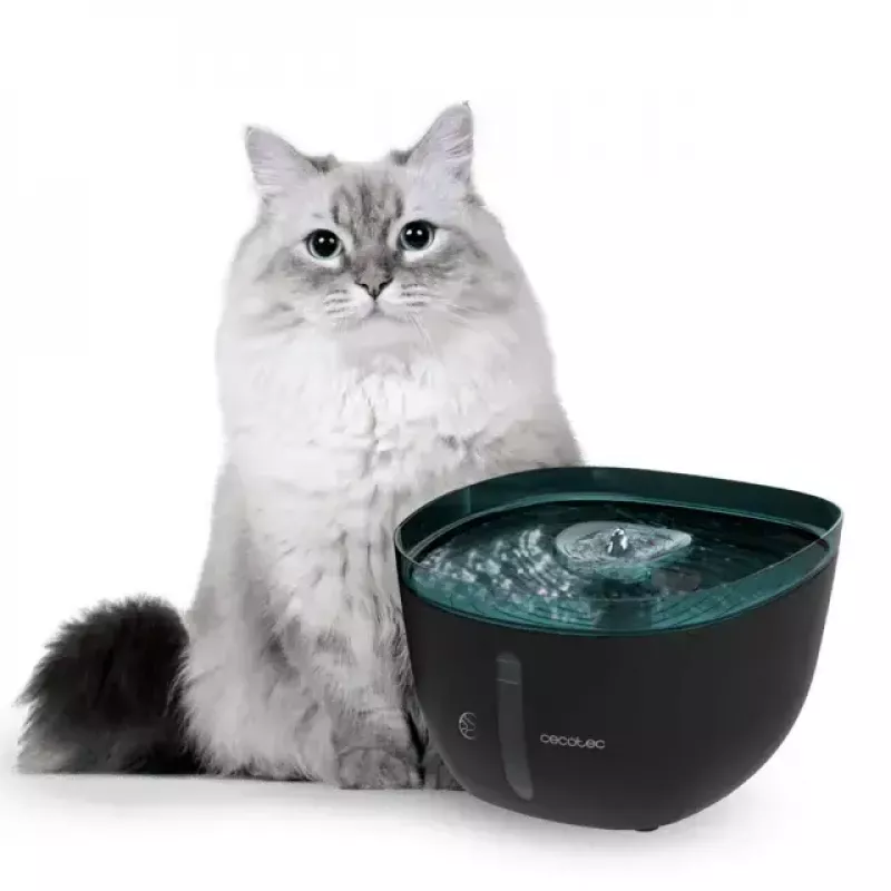 Fonte de água automática para animais Cecotec Pumba 2200 Refresh 2L plástico preto azul