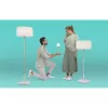 Lâmpada de mesa Newgarden LOLA fina 30 2 W LED ouro rosa