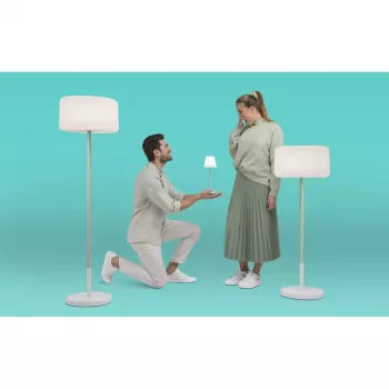 Lâmpada de mesa Newgarden LOLA fina 30 2 W LED ouro rosa