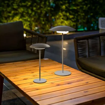 Lâmpada a pilhas NewGarden SARDINIA 30 antracite LED, lâmpada exterior portátil recarregável