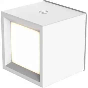 Lâmpada de jardim a pilhas para exterior NewGarden LUMBOX080BXWLNW branca