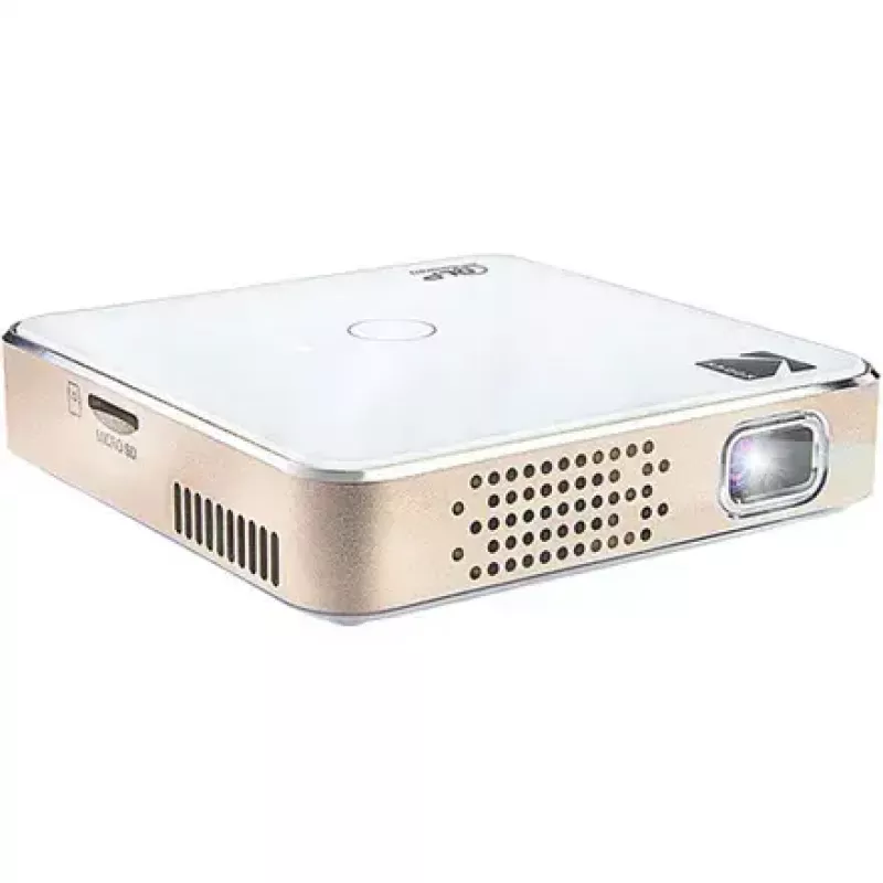 Projetor Kodak Luma 150 Wi‑Fi Branco‑Dourado, projetor LED pico portátil com conectividade sem fios