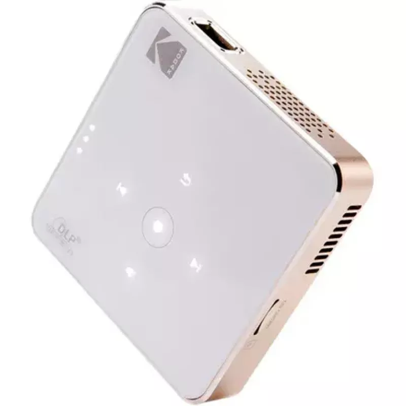 Projetor Kodak Luma 150 Wi‑Fi Branco‑Dourado, projetor LED pico portátil com conectividade sem fios