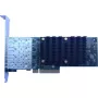 Adaptador de rede Chelsio T540-LP-CR — 4 portas 1/10GbE SFP+ Low-Profile, PCIe x8 Gen3, 32K ligações