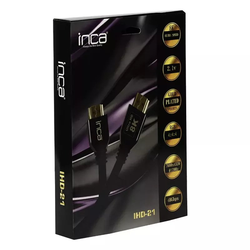 Cabo HDMI Inca IHD-21 2 m HDMI Type-A 3 x HDMI Type-A preto