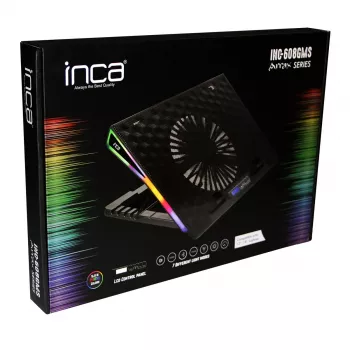 Suporte para portátil Inca INC-608GMS preto 43,2 cm 17