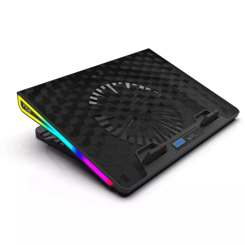 Suporte para portátil Inca INC-608GMS preto 43,2 cm 17