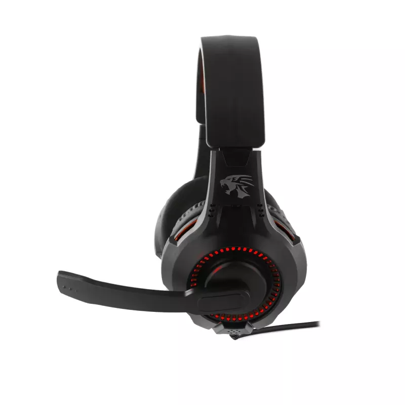 Headset Preo 125085402 com fios gaming preto vermelho 20-20000 Hz