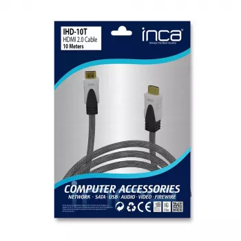 Cabo HDMI Inca IHD-10T 10 m HDMI Type-A macho para macho cinzento