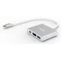 Hub de interfaces USB Type-C INCA ITPC-04T — HDMI, Thunderbolt 3, USB 3.2 Gen1, 5000 Mbit/s, 2160p, prateado/branco