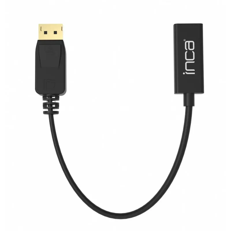Adaptador de cabo de vídeo Inca IDTH-05 0,2 m DisplayPort para HDMI Type-A preto