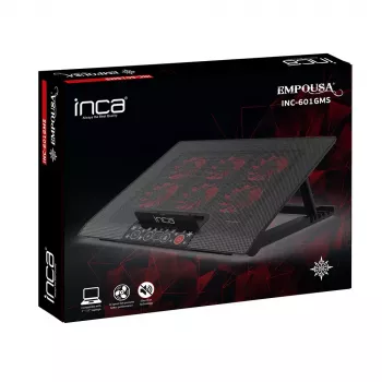 Base de arrefecimento para portátil Inca INC-601GMS 43,2 cm 6 ventoinhas USB Preto