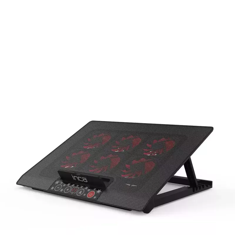 Base de arrefecimento para portátil Inca INC-601GMS 43,2 cm 6 ventoinhas USB Preto