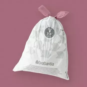 Sacos do lixo BRABANTIA 100253 para balde de 3 L, branco, plástico, 40 unid.