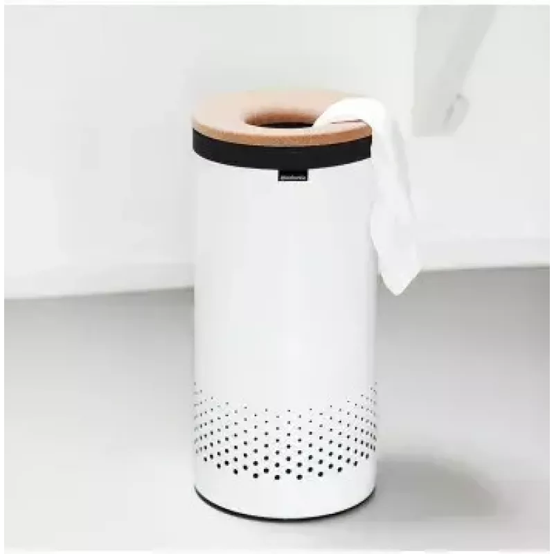 Cesto de roupa Brabantia 104367 Castanho Branco Altura 665 mm Diâmetro 30 cm