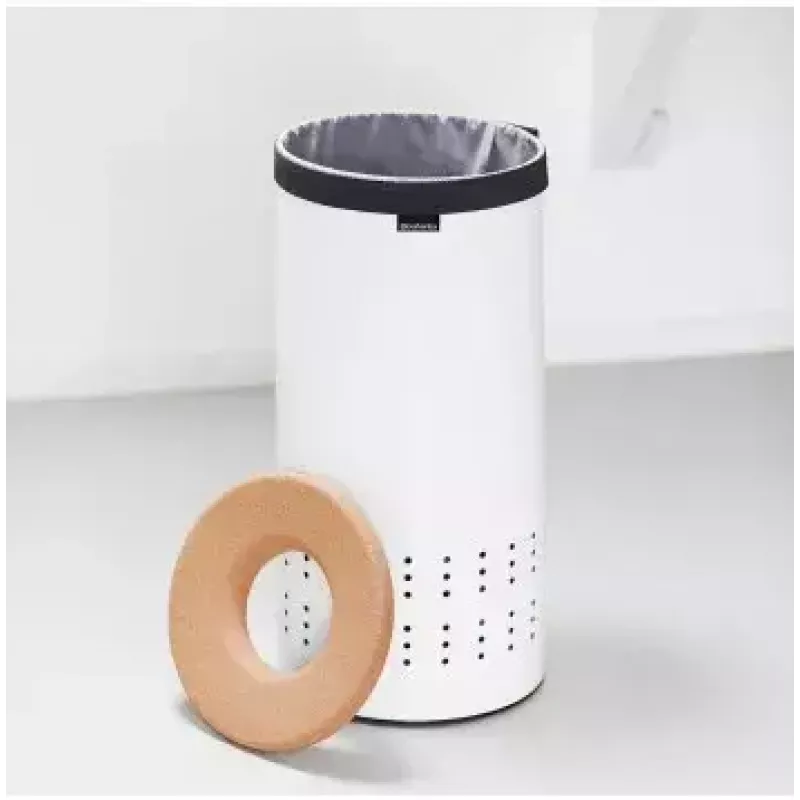 Cesto de roupa Brabantia 104367 Castanho Branco Altura 665 mm Diâmetro 30 cm