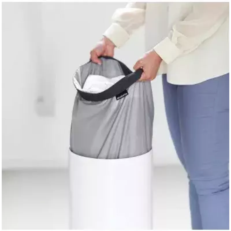 Cesto de roupa Brabantia 104367 Castanho Branco Altura 665 mm Diâmetro 30 cm