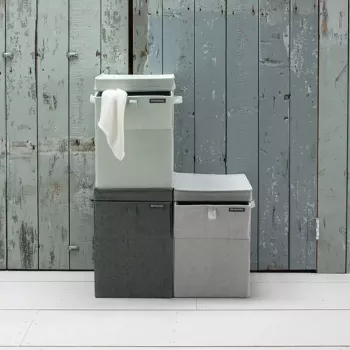 Cesto de roupa Brabantia 120442 35L retangular preto