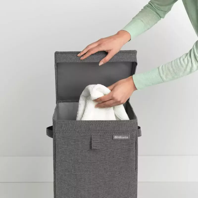 Cesto de roupa Brabantia 120442 35L retangular preto