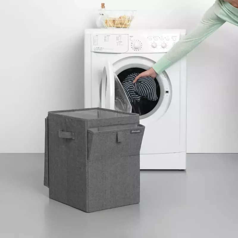 Cesto de roupa Brabantia 120442 35L retangular preto