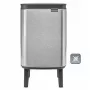 Balde do lixo com pedal BRABANTIA BO 4L Aço Mate Fingerprint Proof — balde de pedal de aço inoxidável de 4 litros