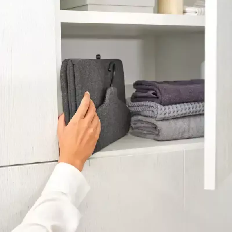 Tábua de engomar a vapor BRABANTIA Tábua a vapor dobrável 40 x 85 cm Preto Adequada para ferros a vapor Peso 100 g