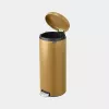 Balde de lixo Brabantia 238765 redondo aço dourado diâmetro 29,3 cm profundidade 380 mm altura 679 mm
