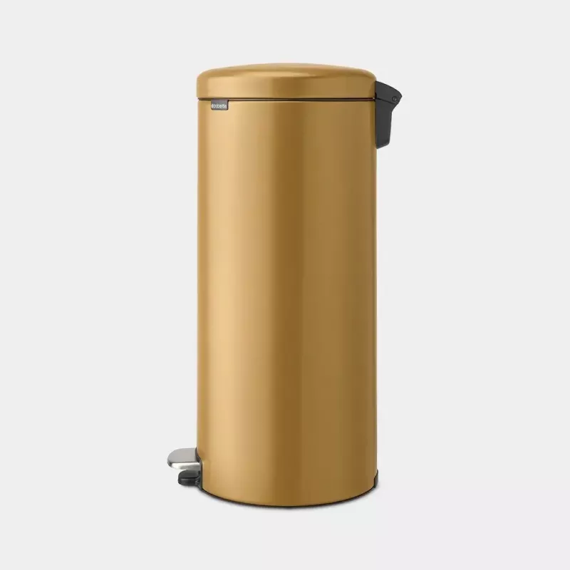 Balde de lixo Brabantia 238765 redondo aço dourado diâmetro 29,3 cm profundidade 380 mm altura 679 mm
