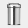 Balde de lixo BRABANTIA Touch Bin 3 L, aço mate, modelo 36 39 86
