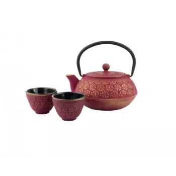 Bule individual Bredemeijer Shanghai 600 ml dourado rosa