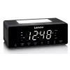 Rádio-relógio Lenco CR540BK – despertador FM, ecrã LED de 1,2 polegadas, luz noturna regulável, função de carregamento USB, altifalantes estéreo