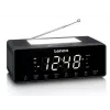 Rádio-relógio Lenco CR540BK – despertador FM, ecrã LED de 1,2 polegadas, luz noturna regulável, função de carregamento USB, altifalantes estéreo