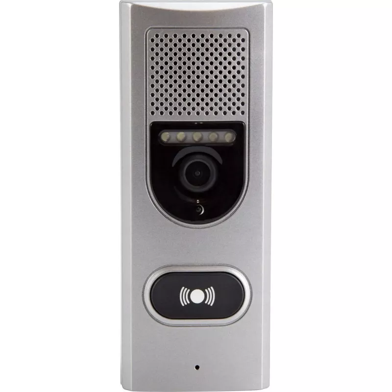 Intercomunicador com câmara Alecto A003314, ecrã a cores de 8,9 cm, branco/prateado