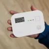 Detetor de monóxido de carbono Alecto COA3910 — sensor CO eletroquímico, a pilhas, branco, 110×78×37 mm