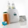 Aquecedor de biberões Alecto BW700TWIN — aquecedor de biberões duplo 3 em 1 elétrico, 512 W, 230 V, branco