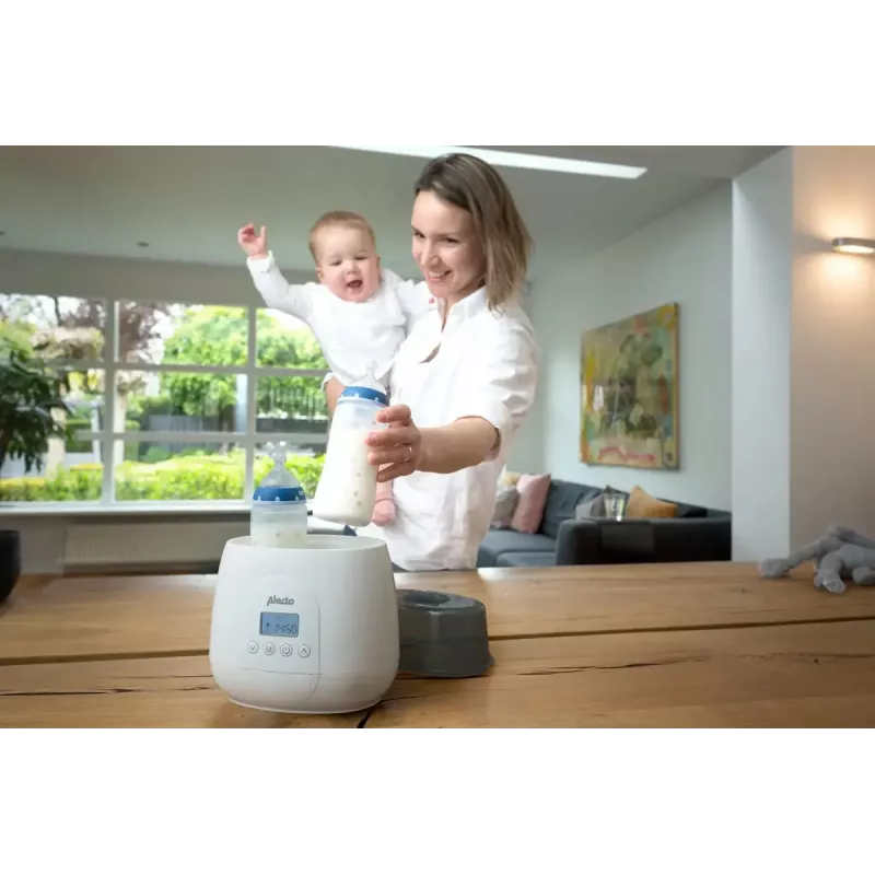 Aquecedor de biberões Alecto BW700TWIN — aquecedor de biberões duplo 3 em 1 elétrico, 512 W, 230 V, branco