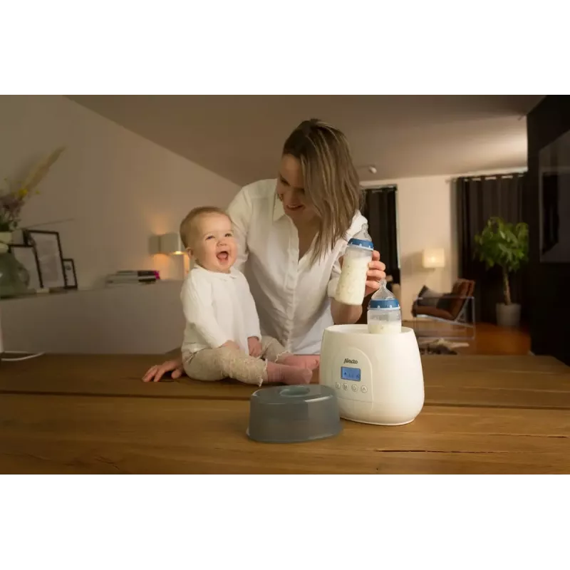 Aquecedor de biberões Alecto BW700TWIN — aquecedor de biberões duplo 3 em 1 elétrico, 512 W, 230 V, branco
