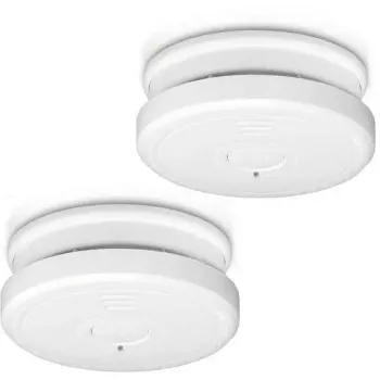 Detetor de fumo Alecto SA20 3x — pack de 3, detetores de fumo óticos a pilhas, branco